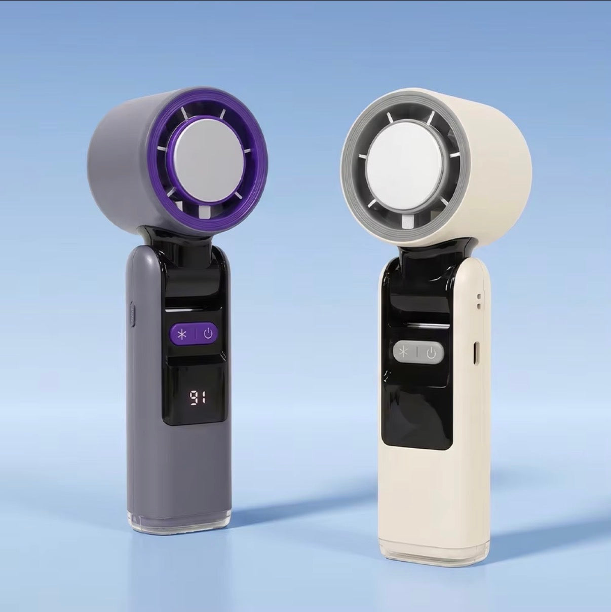 Handheld Cooling Fan - Grey Colour