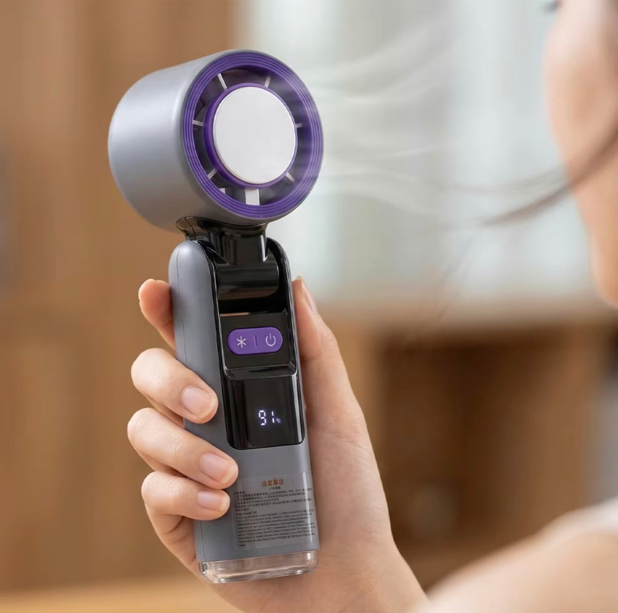 Handheld Cooling Fan - Grey Colour