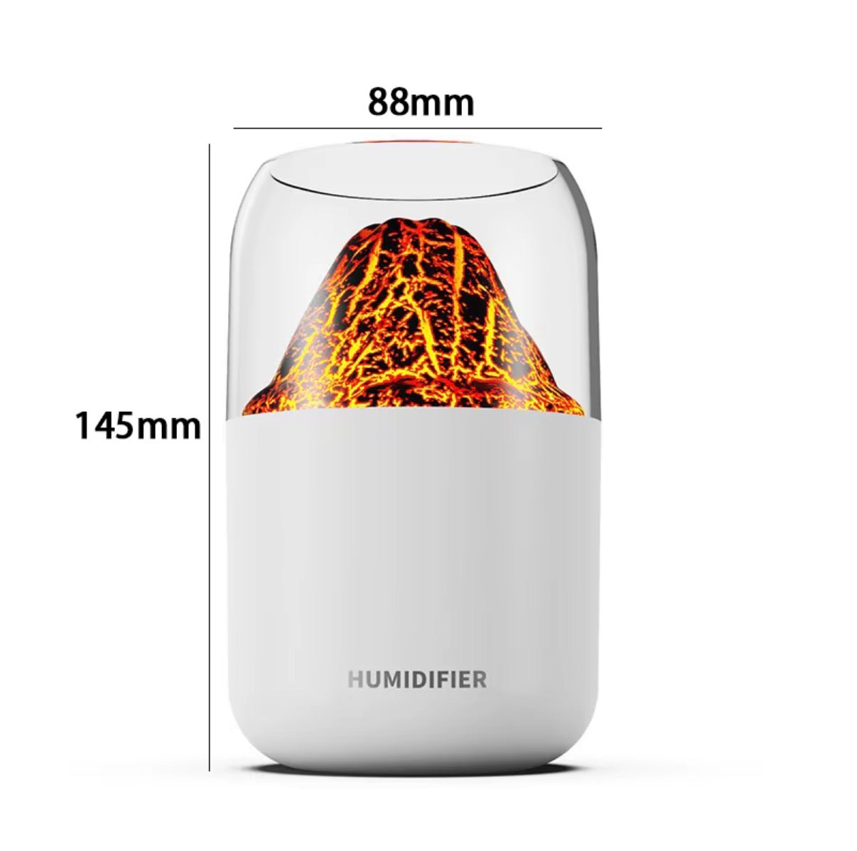 Volcano Humidifier & Aroma Diffuser - White Colour