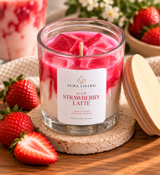 Iced Strawberry Latte Candle