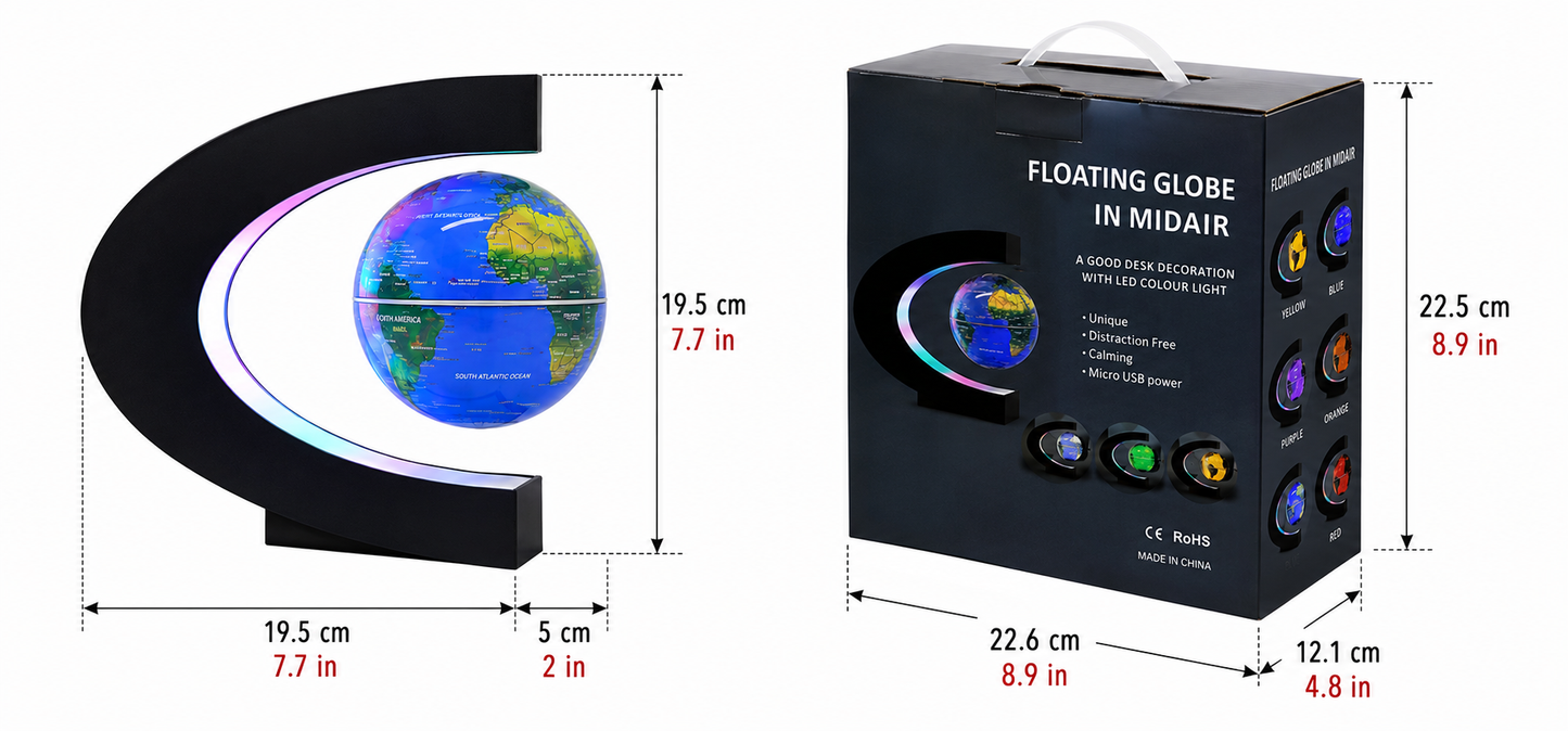 Levitating LED Globe