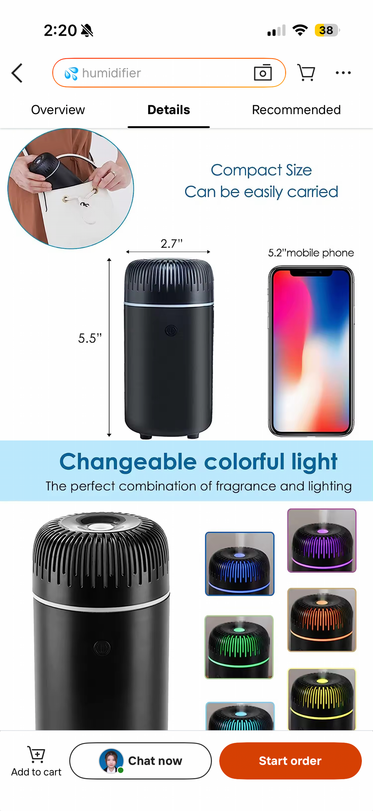 Mini Car Aroma Diffuser