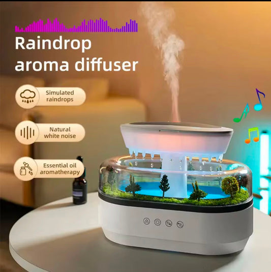 Raindrop Aroma Diffuser with White Noise